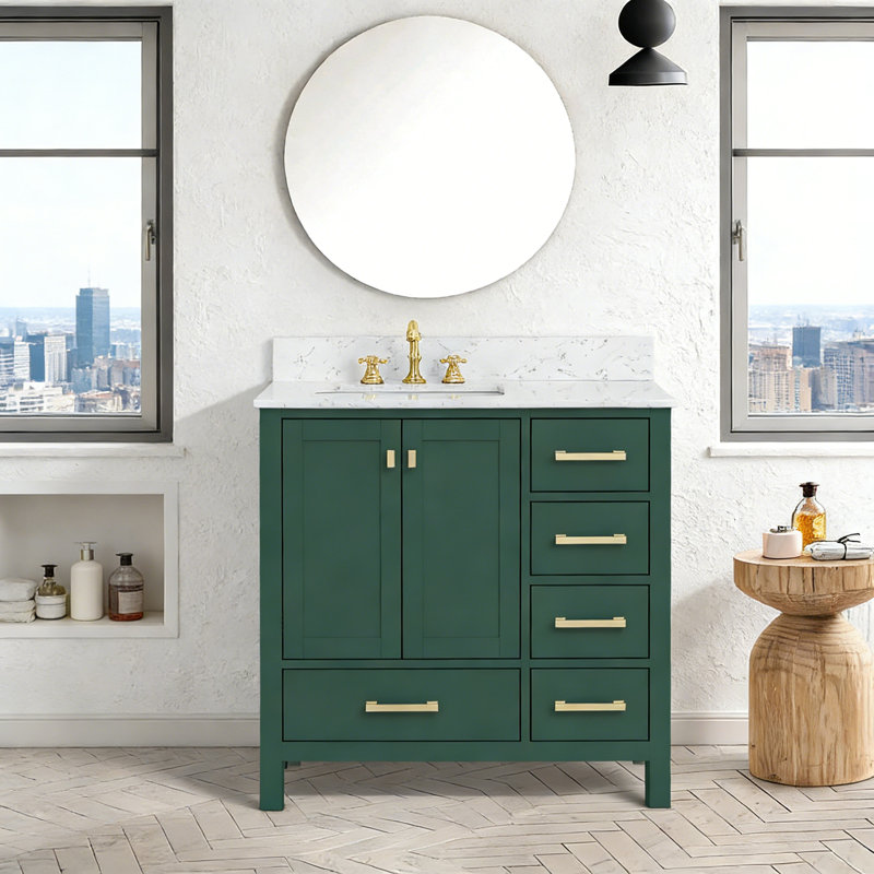 Meuble-lavabo de salle de bain, armoire de rangement en bois massif