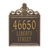 Lanai Pineapple Personalized Estate 3-Line Wall Address Plaque