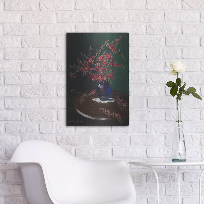 Coing en fleurs par Christopher Pierce, H 24 po x l 16 po