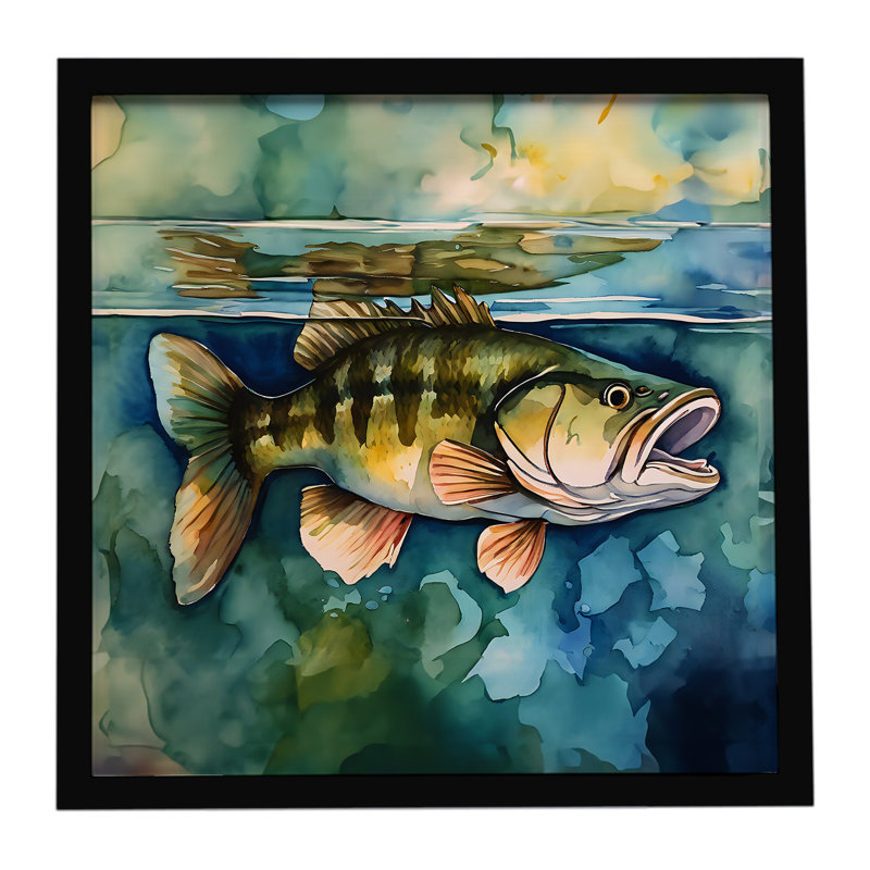 «Smallmouth Bass», reproduction d'art encadrée