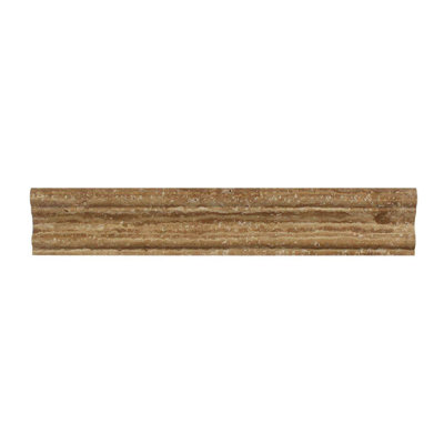 Noche Exotic Vein Cut 2" x 12" Crown (Mercer) Molding Travertine Look Wall Molding