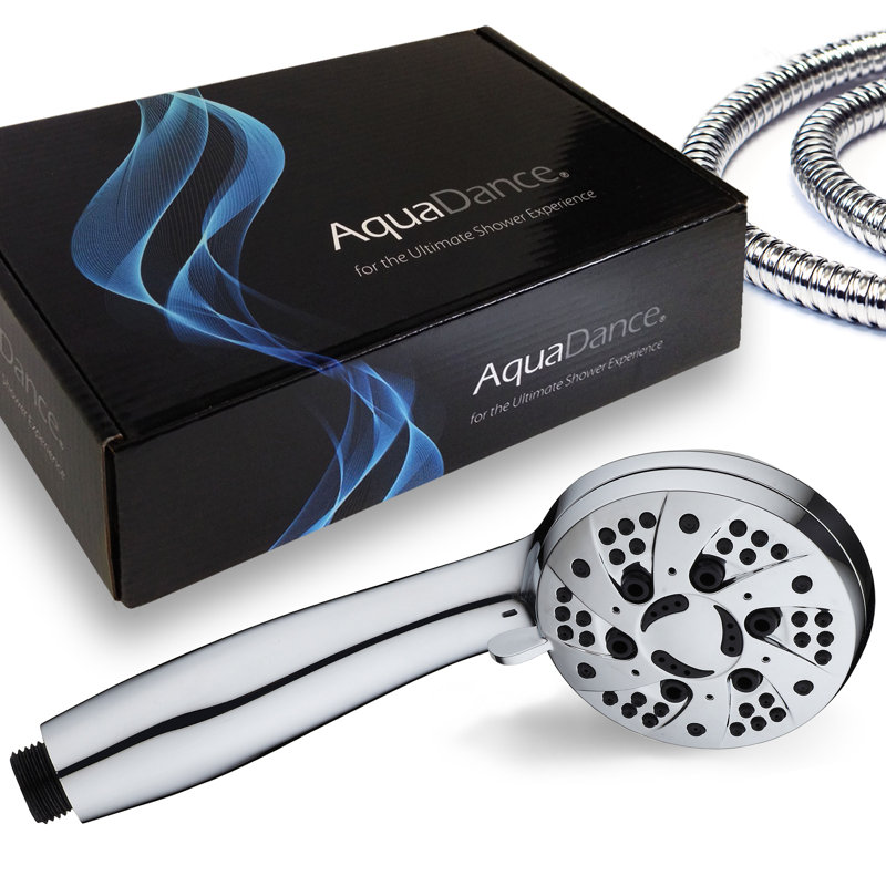 Chrome 6-Setting Handheld Shower Head with Hose