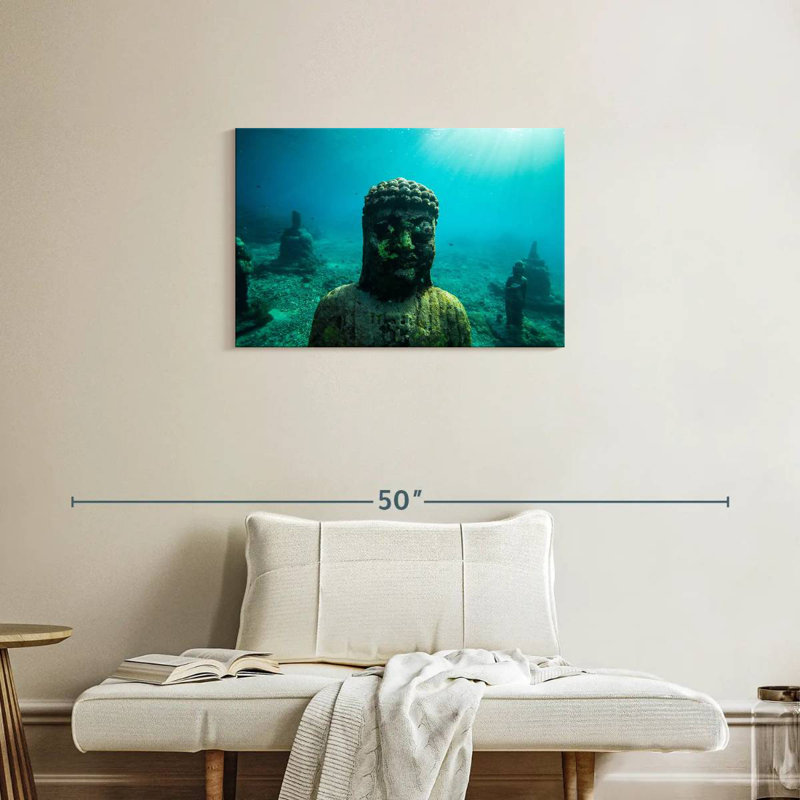 Bouddha sous l'eau Javetta, H 20 po x l 30 po