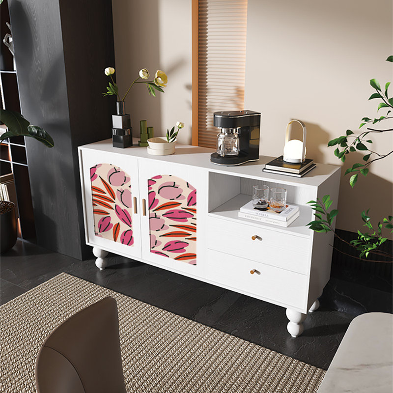 Buffet multifonctionnel 59,1 po, Blanc