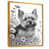 Toile avec cadre flottant or