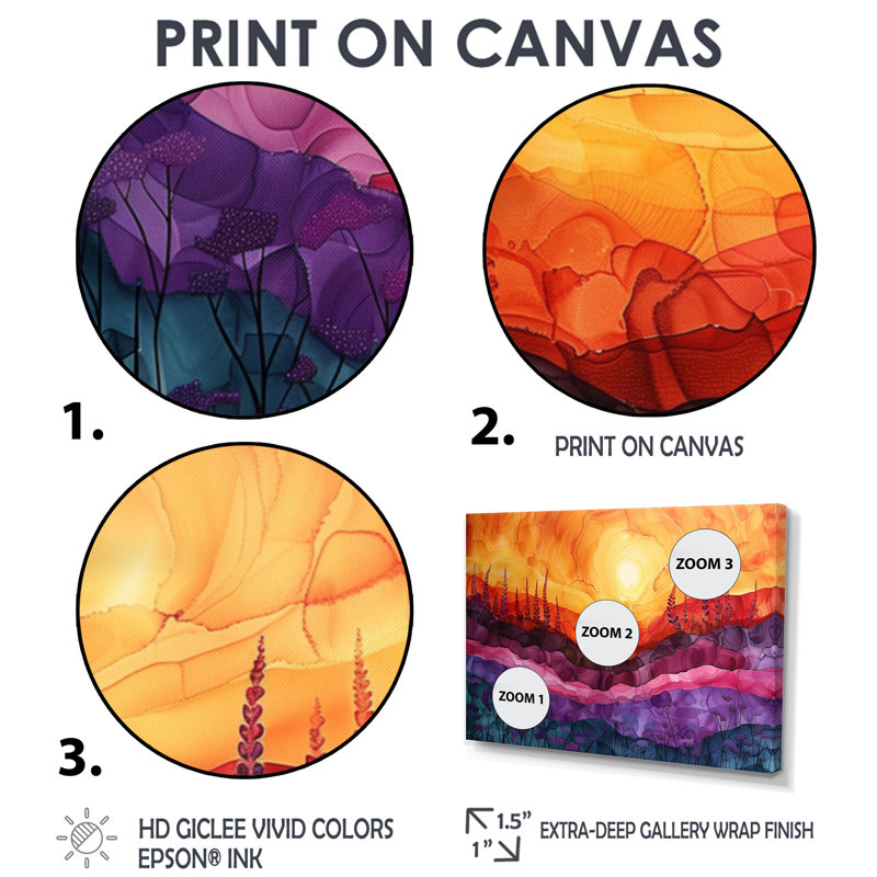 Charpentier - Rainbow Wall Art Print, H 24 po x l 32 po x P 1 po, Toile avec cadre flottant or