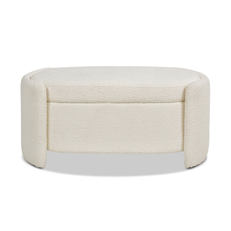 Banc de rangement ovale rembourré ovale Fuji