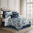 Provence Navy/Ivory Standard Cotton Comforter Set-60308538