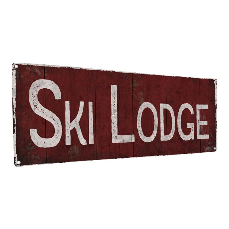 " Ski Lodge Metal Sign "