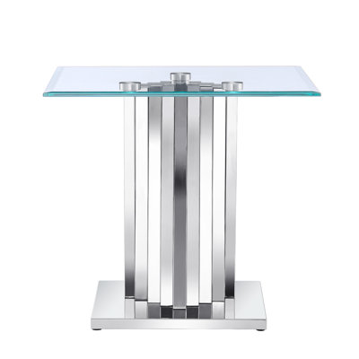 Everly Quinn Glass End Table