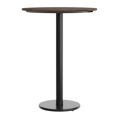 Commercial Seamless Surface Tabletop with Bar Height Round Base