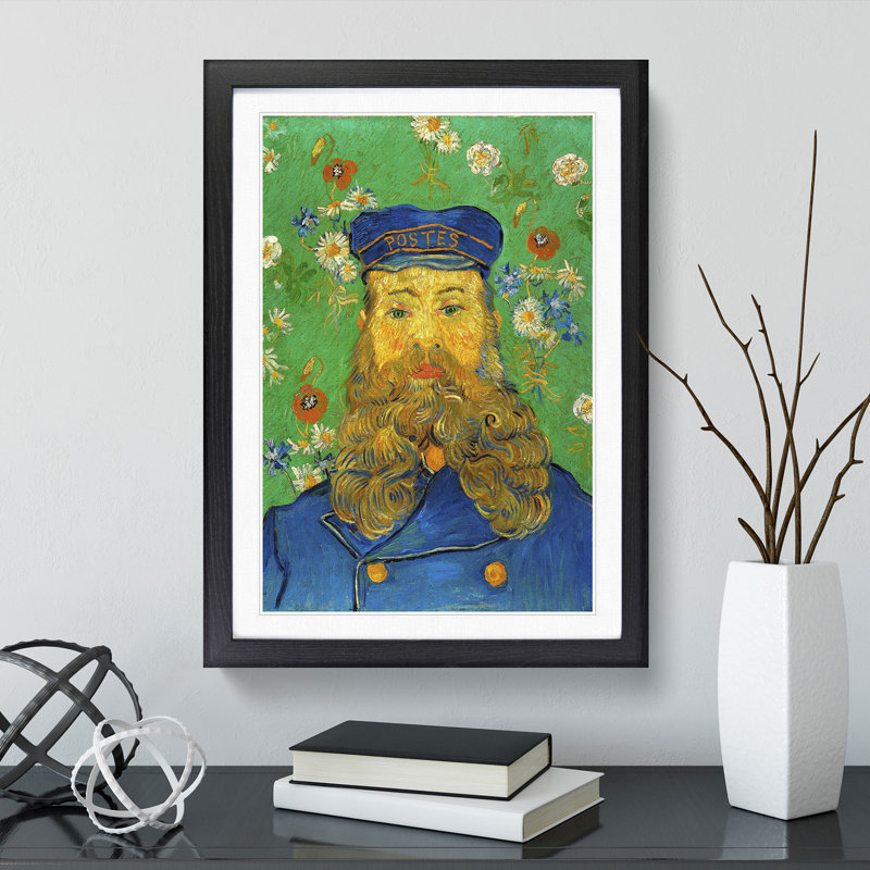 The Postman Joseph Roulin Vol.2 by Vincent Van Gogh - Picture Frame Painting, Black Framed, 36cm H x 27cm W x 2cm D