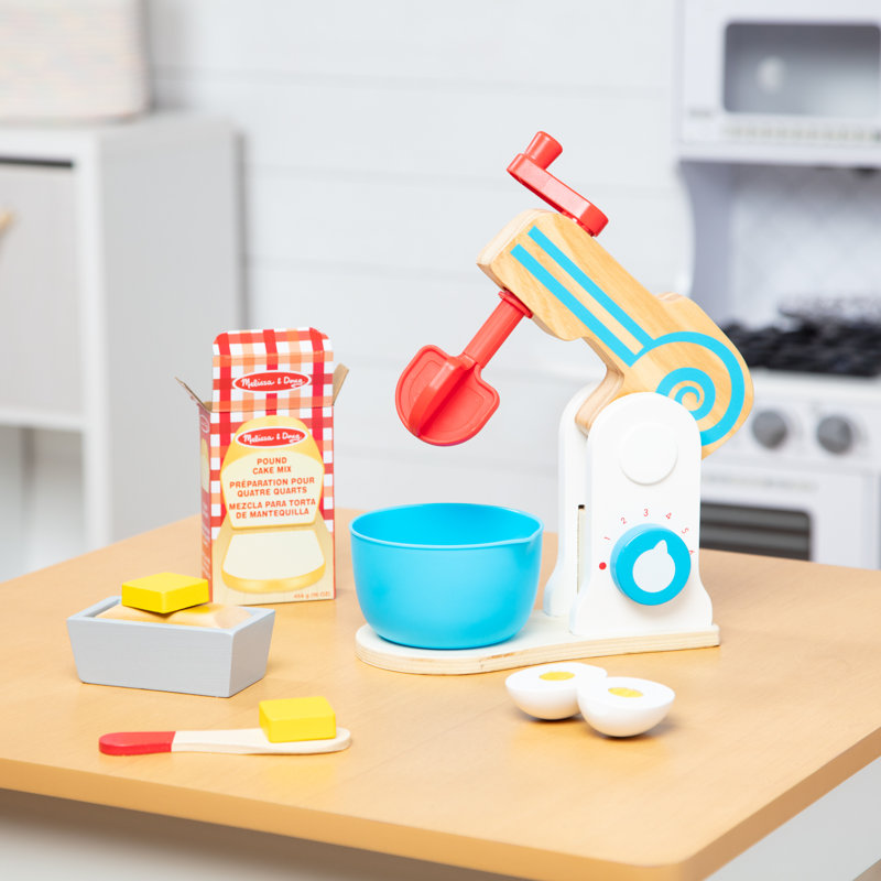 11 Piece Wooden Make-a-Cake Mixer Appliance Set