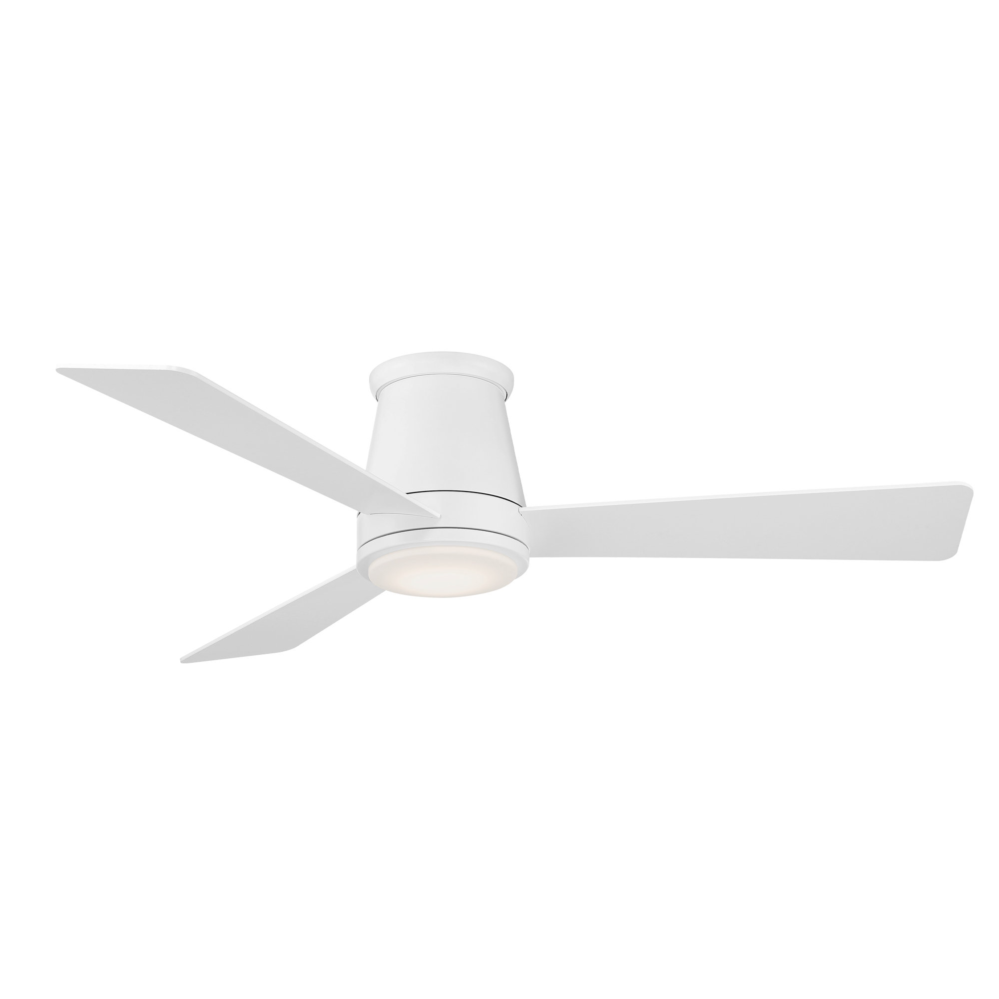 Hug 3 - Blade Smart Ceiling Fan with Remote Control and LED Light Kit Included, 52" Wide, Matte White