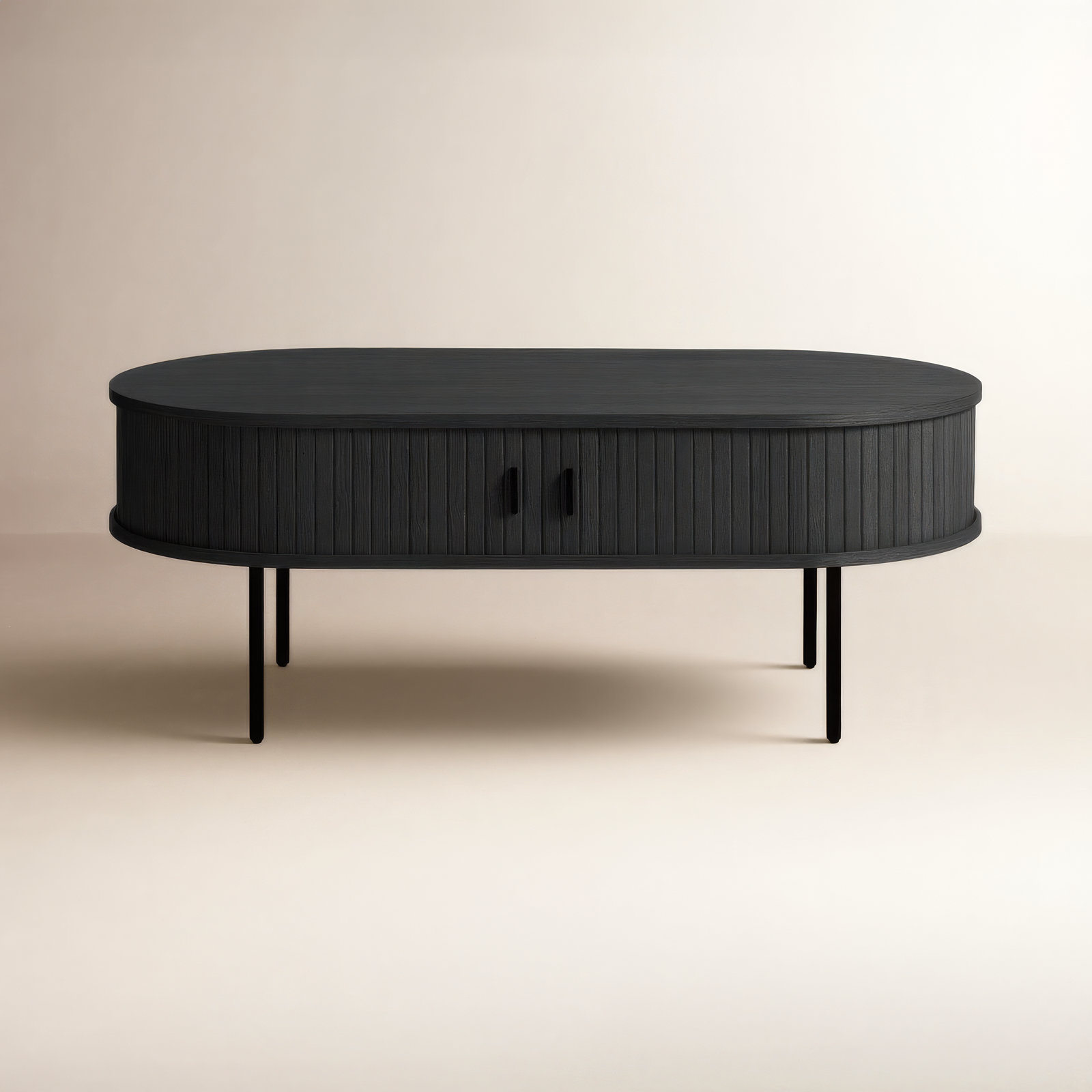 Iris 47" Oak Coffee Table, Black Oak