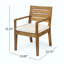 Ensemble de 2 chaises de salle à manger d'extérieur teintées au jet de sable avec coussin-1379193810