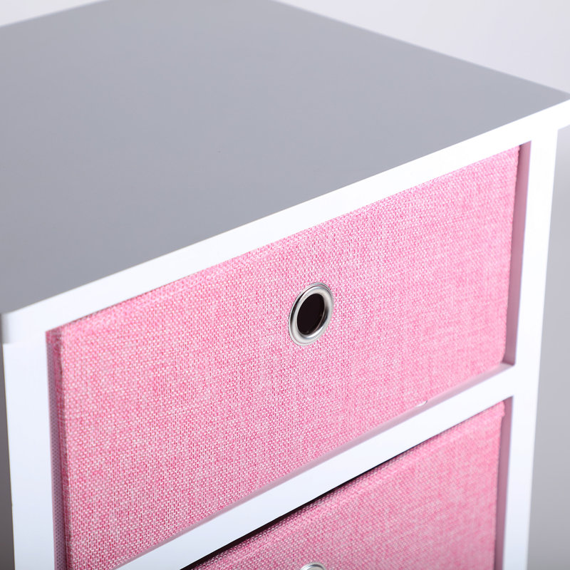 41 cm W Chest of 4 Drawers, Pink