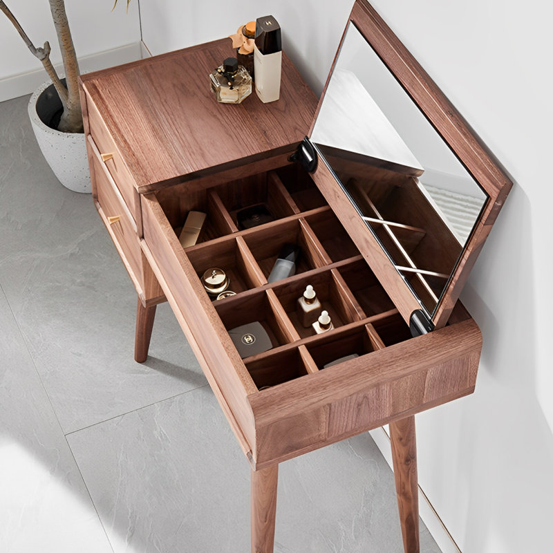 Japanese simple style solid wood dressing table