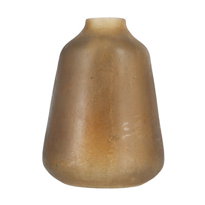 Vase de table en verre brun ambré de 23 cm