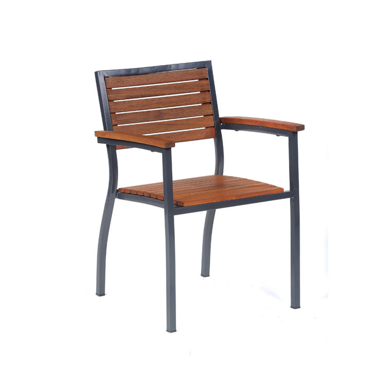 Jeremie Stackable Outdoor Patio Dining Armchair with Cushion