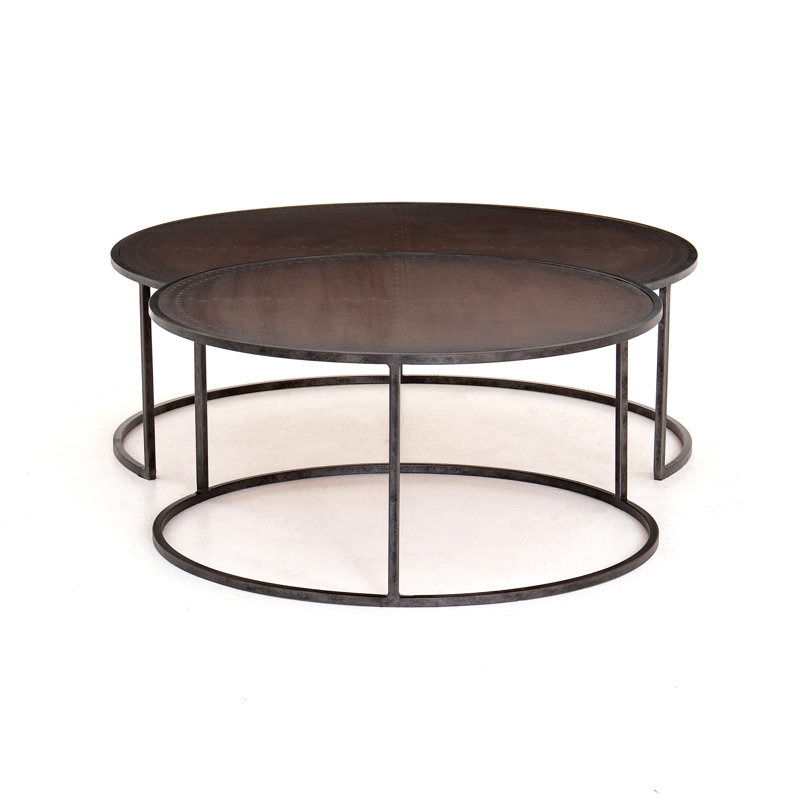 Nicole Living Room Table Set, Copper Clad