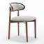 Chaise d'appoint rembourrée en bois massif-1795384395