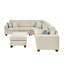 Canapé modulaire avec repose-pieds Erstonia-384634301