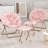 Cozy Saucer Chairs with Footrest Ottoman, Foldable Papasan Chairs Lounge Chairs for Bedroom Living Room-1656645210