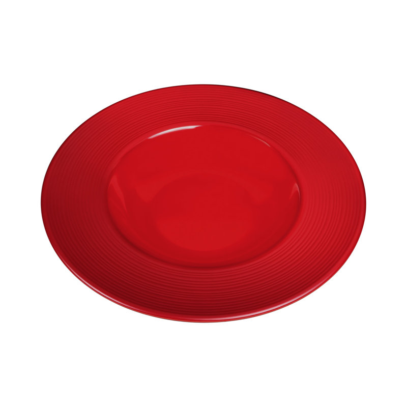 Maya 9.875" Melamine Round Pasta/Soup Bowl, Red