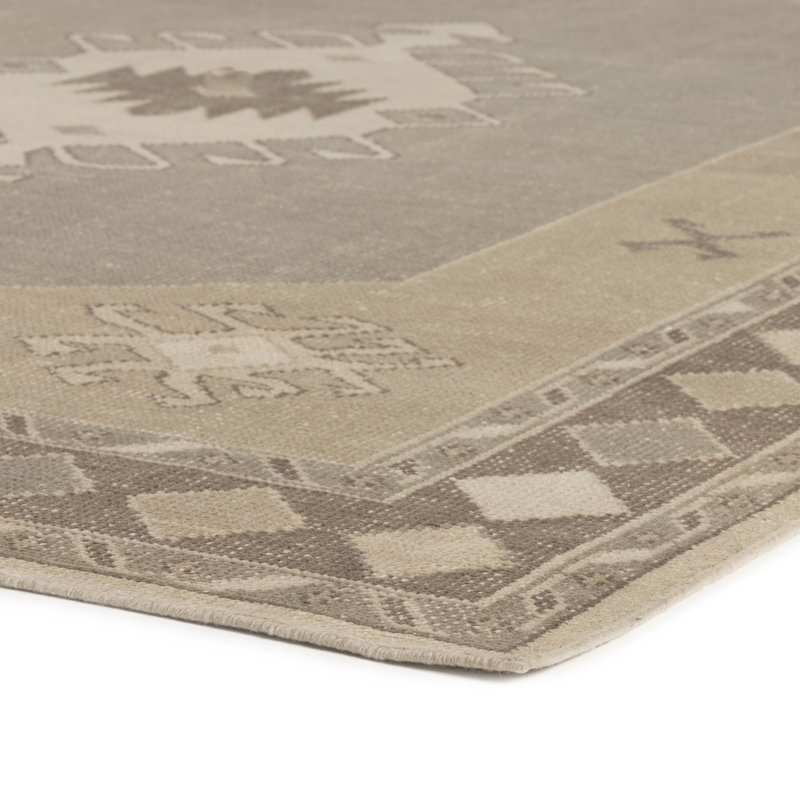 Samsa Oriental Area Rug in Beige, Rectangle 9' x 12'