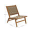 Chaise longue d'extérieur en bois d'acacia