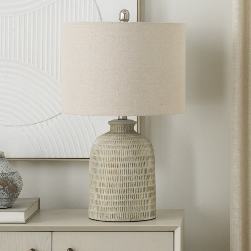 Lampe de table en céramique Bibiana, Beige