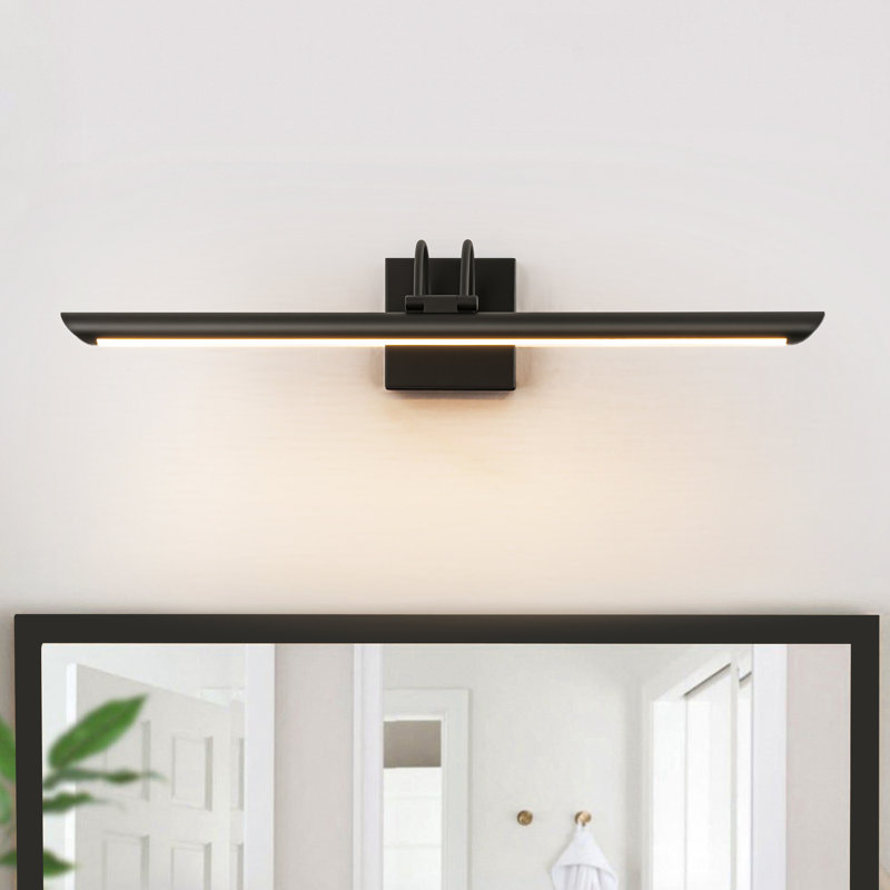 Lampe pour tableau 23,6 po DEL mat noir câblé à intensité variable, Noir mat