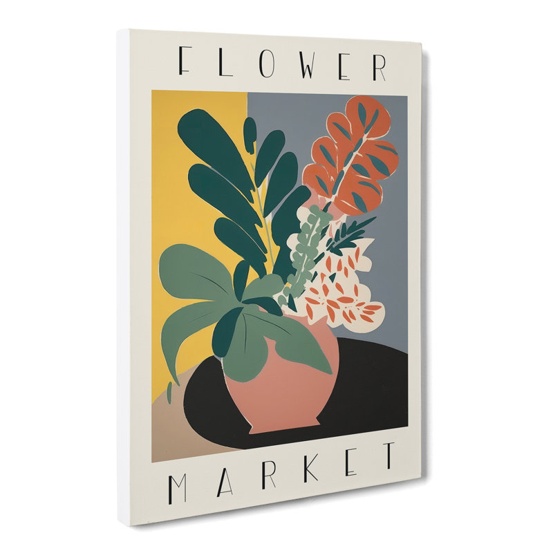 Flower Market Exhibition Advertisement No.6 - Wrapped Canvas