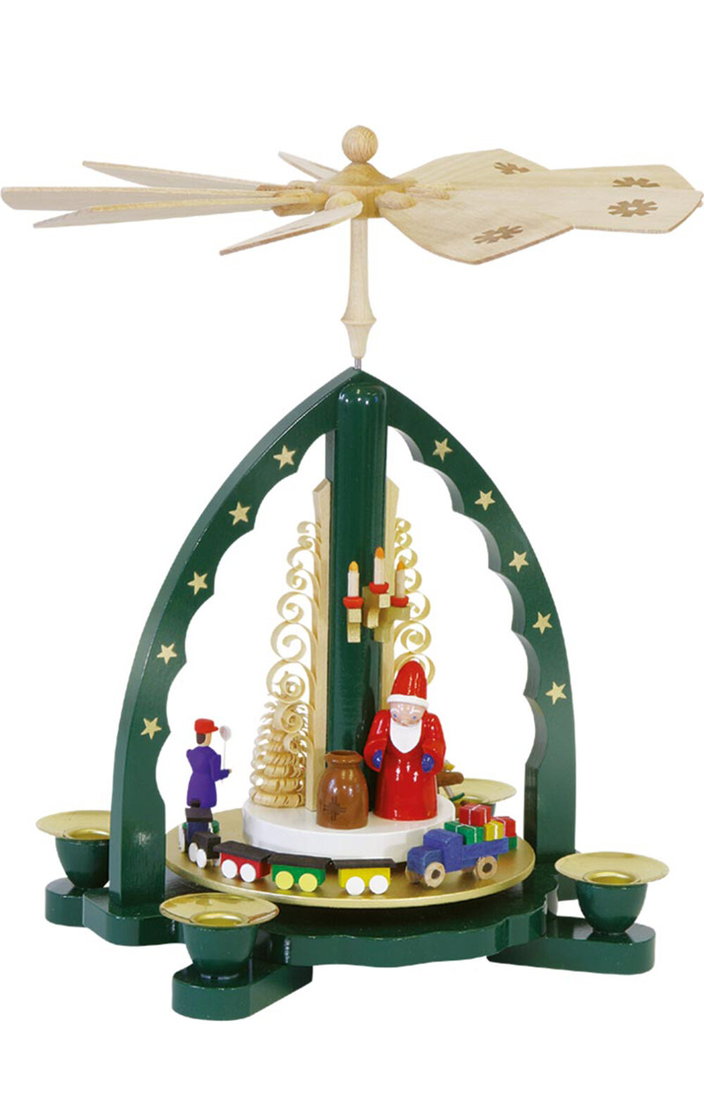 The Holiday Aisle® Richard Glaesser Santa and Toys Arch Pyramid | Wayfair