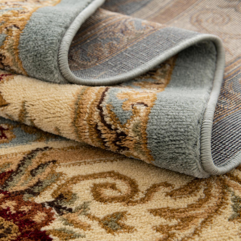 Debora Oriental Area Rug, Rectangle 6'1" x 9', Light Blue