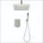 10-Inch Ceiling Mounted Rain Shower System with Handheld, Brushed Nickel-125774955
