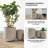 Kante Round Concrete Planters, Outdoor Indoor Pots Containers with Drainage Holes Set-1343578183