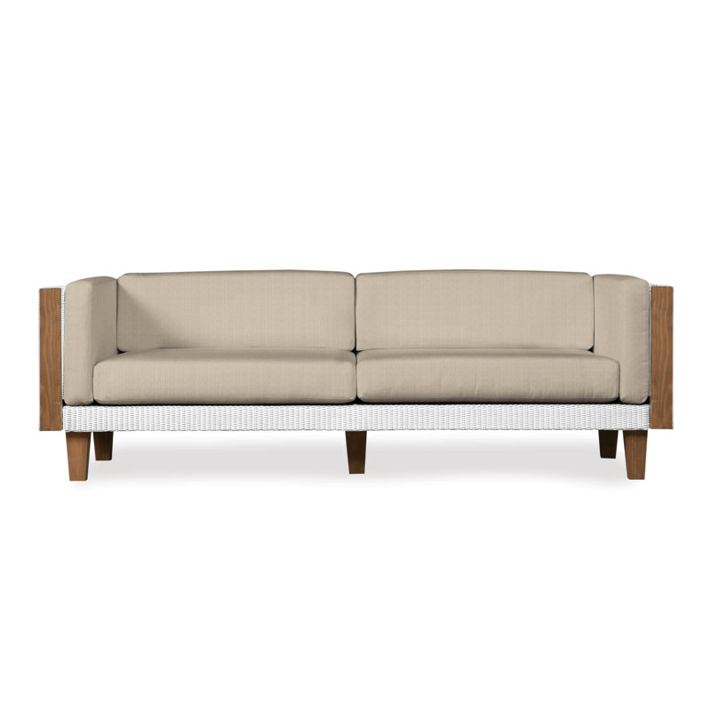 Catalina Outdoor 3 - Seat Patio Sofa, White, Serena Floral Meadow