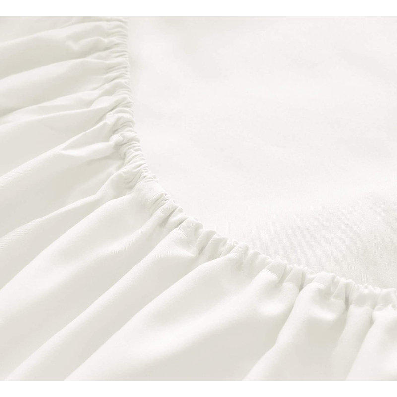 Greeny Green Luxury Bamboo Rayon Sheet, Queen Sheet Set + 1 Fitted Sheet + 2 Pillowcases, Ivory
