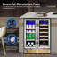 24 Inch Dual Zone Built-In and Freestanding Wine & Beverage Refrigerator - 18 Bottle & 57 Can Capacity, Stainless Steel Frame-121643357