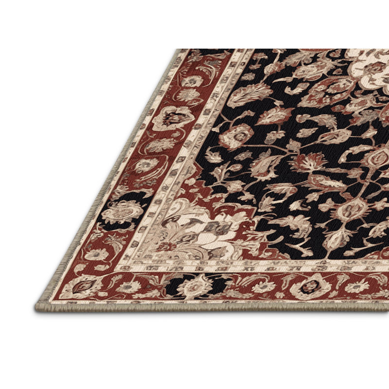 Machine Washable Persian Beige Area Rug, Square 5'