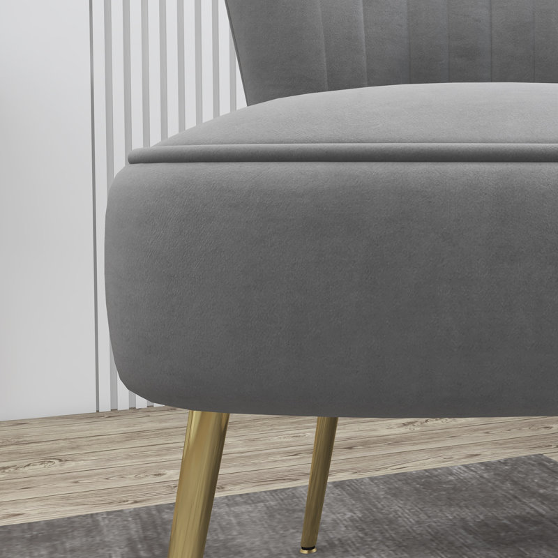 Jollette 20,9 po de large, 100% polyester gris