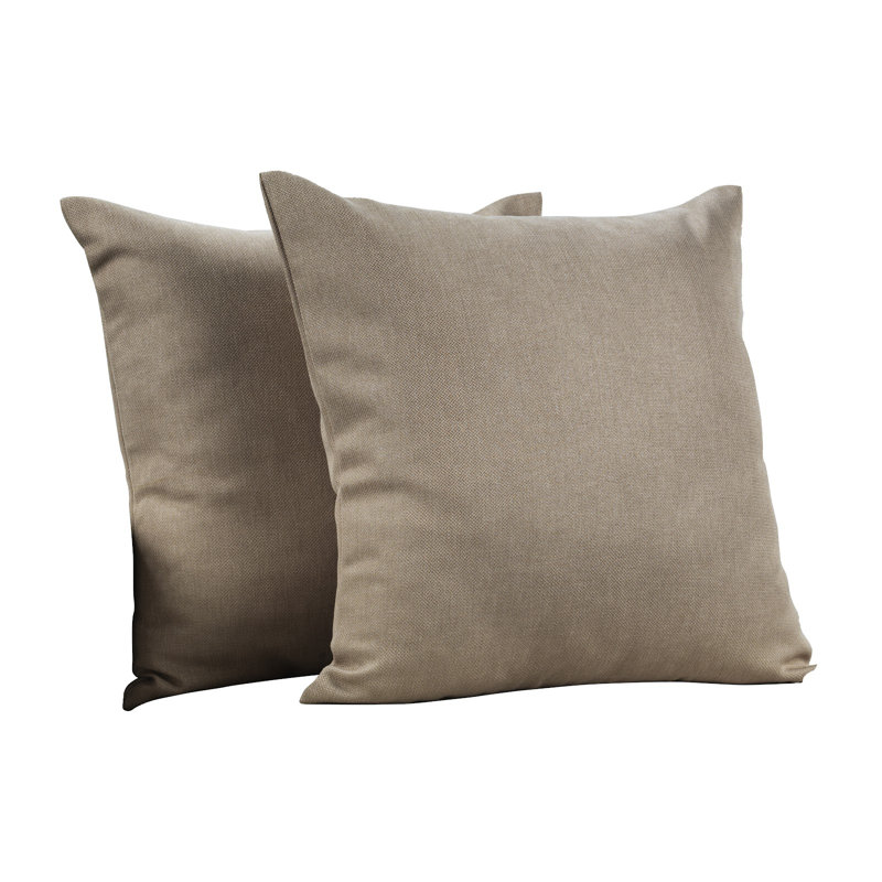 Housses de coussin rectangulaires en lin uni, Orge