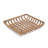 Set Of Two Brown Square Bamboo Basket Trays