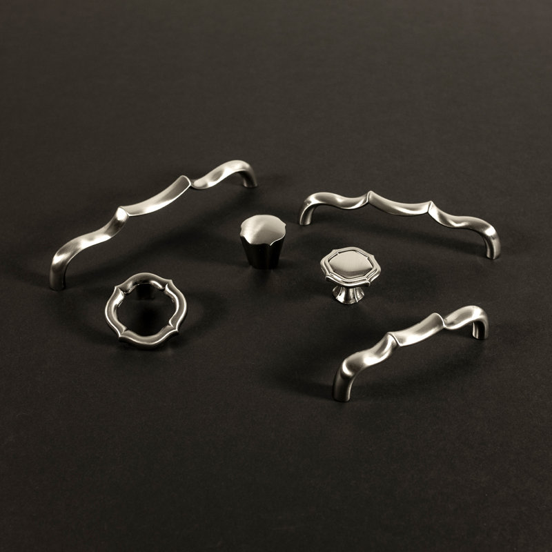 Trellis Collection Cabinet Knob, Satin Nickel