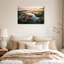 Tableau sur toile représentant des bassins rocheux et des pitons rocheux au coucher du soleil-981204135