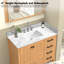 Plan de toilette simple en pierre de quartz de 42 pouces avec lavabo (base non incluse)