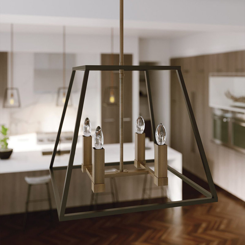 Poulan 4 - Light Bronze Geometric Pendant
