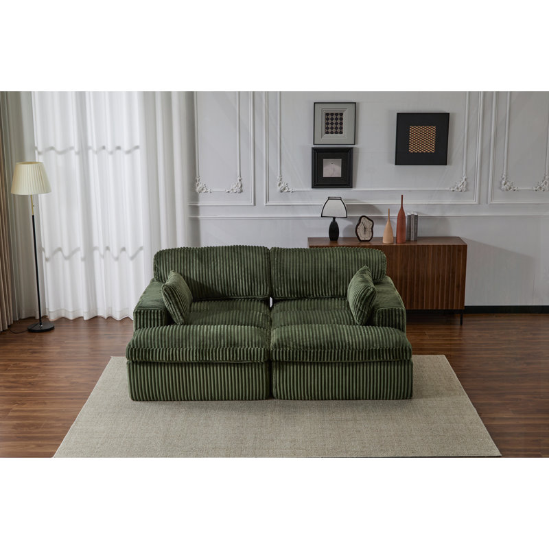 Double chaise longue d'intérieur, Vert